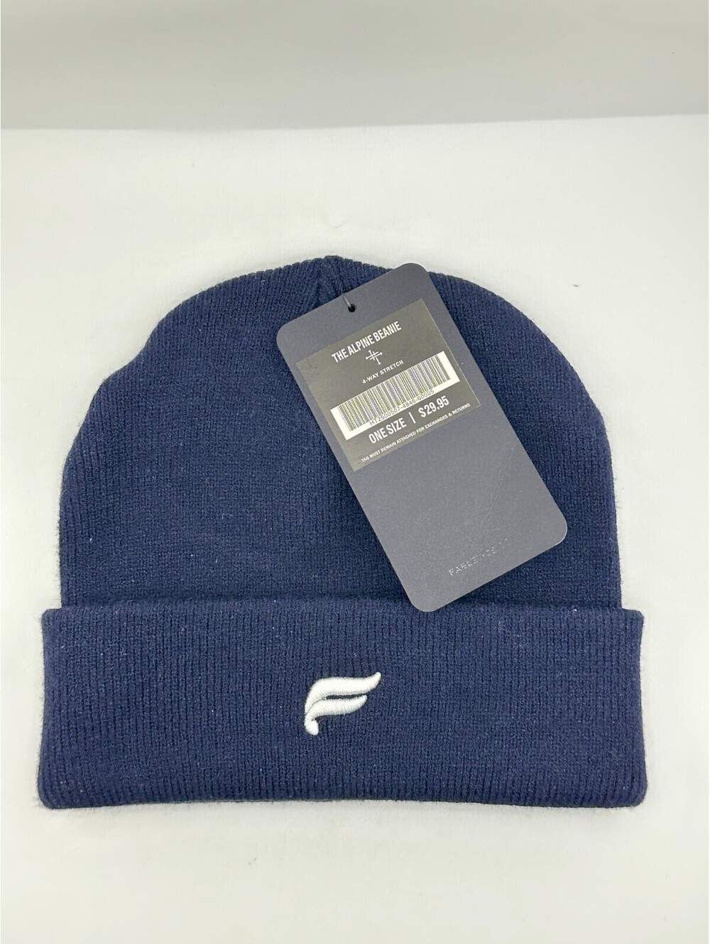 Fabletics Alpine Beanie Navy One Size Stretch Knit Winter Hat NWT Unisex